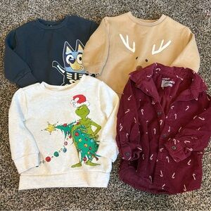 Bundle Toddler Boy 2T Holiday Tops